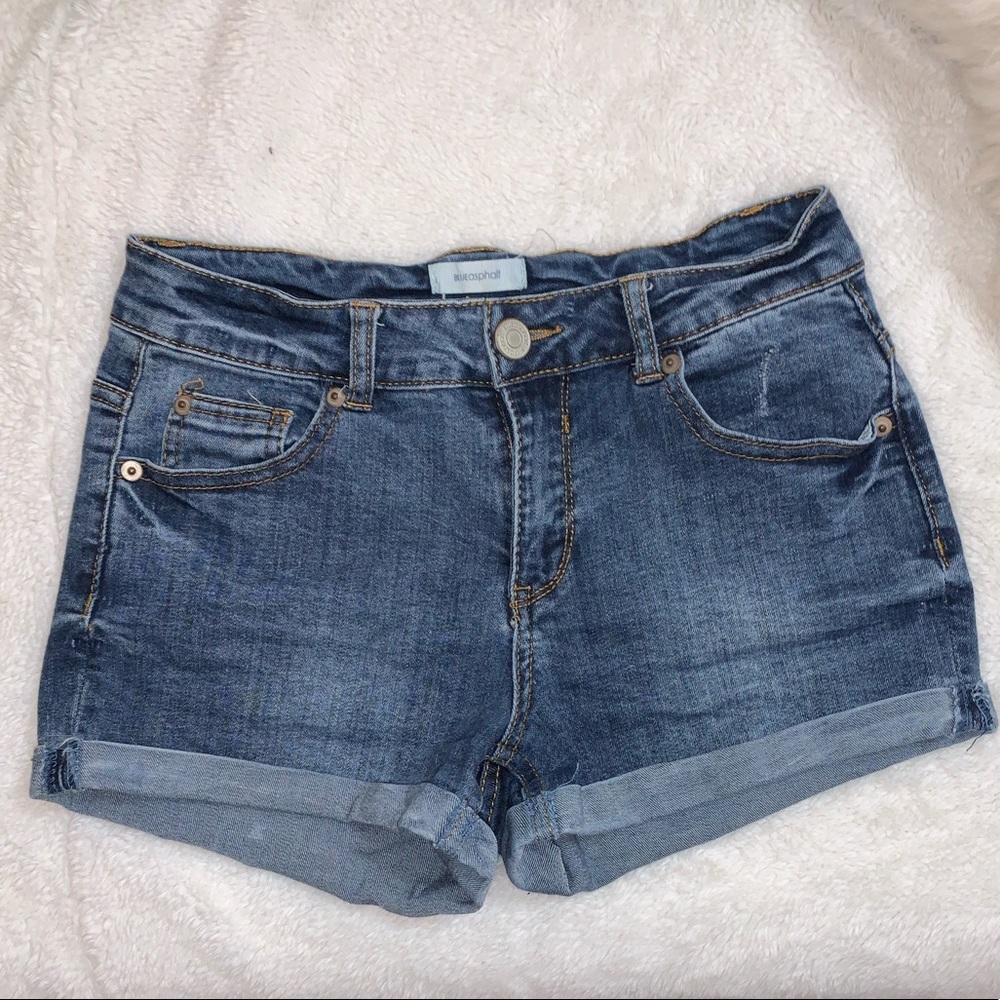High Rise Jean shorts (Blue Asphalt)